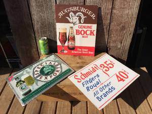 Vintage SPECIAL EXPORT - AUGSBURGER - SchmidtFitgers Advertiser Display Boards