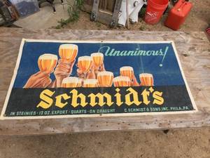Un-Beer-Lievable - SCHMIDTS UNANIMOUS 1930s-40s - Advertiser Banner