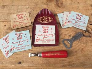 Vintage SCHMIDTS CITY CLUB - TipTray - Coasters - Bottle Openers