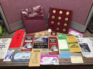 Nifty Vintage RAILROAD - Brochures - Time Tables - Collector Coin Set