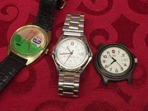 (3) Vintage Mens Watches WENGER - SWISS ARMY - LAFAYETTE