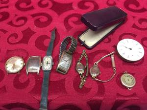 Group Vintage MensWomens Watches - Gold