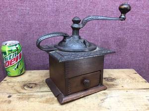 Antique GrinderMill with Ornate Metalwork