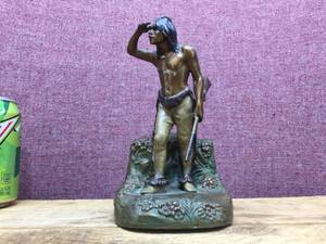 Vintage Cast Statue - Native American Hunter - 7 Well Done