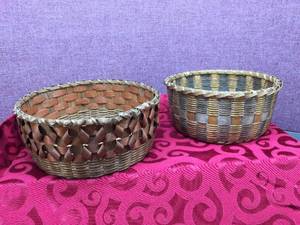 (2) Native American Woven Baskets - Sioux