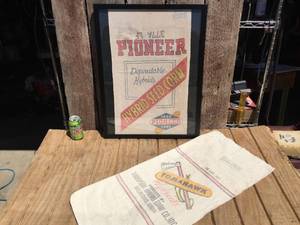2 Vintage FEED SACKS - Pioneer  Tomahawk
