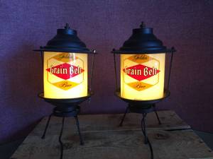 Hey Rare 1950s GRAIN BELT - Heat Spinner Motion Lamps - Sort Of