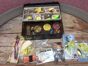 Vintage Tackle Box with Contents