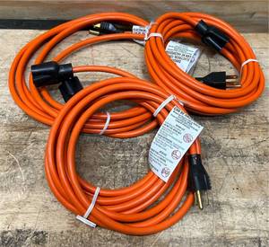 Extension cords 15ft lot of 3
