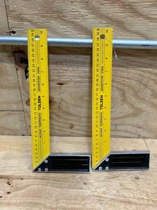 TOLSEN 12 inches 30cm Construction Carpenter Ruler L Shape Angle Square Ruler (lot of 2)