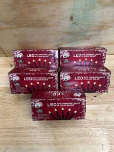 Santas Forest 50-count clear LED rice twinkling light set (lot of 5)