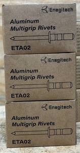 Enegitech Multi Grip Aluminum Steel Mandrel Pop Rivets, Enegitech ET06 Cordless Rivet Gun lot of 15 see description