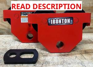 Ironton Manual Push Trolley, 4400-Lb. Capacity, Adjustable for 3-15in. 8in. I-Beams #57134 Msrp $99.999