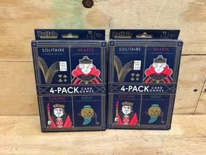 Solitaire, Hearts, Euchre, Golf Card Games (lot of 2)