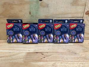 UNO Disney Wish Card Game for Kids, Adults & Family Night with Deck Inspired by the Movie (lot of 5)