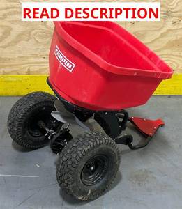 Chapin Auto-Stop Tow-Behind Spreader, 150-Lb. Capacity, Model# 8620B #114154 Msrp $219.99