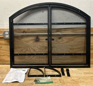  Pleasant Hearth Fireplace Screen with Doors, Model# FA338S #87375 Msrp $109.99