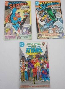 3ct Vintage Comics Superman In Victory by Computer (1981) Superman in The Computers That Saved Metropolis (July 1980) The New Teen Titans (1983)