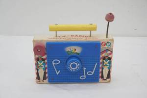 Vintage 1960s Fisher Price #148 Jack and Jill TV Radio music box toy.