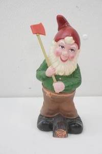 Vintage ArtLine Garden Gnome Molded Figurine 10 tall