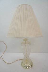 Vintage Clear Glass Lamp 30 tall