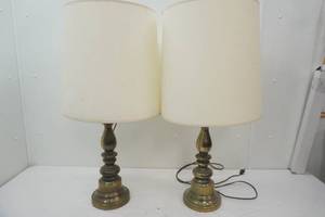 Pair of Vintage Lamps 30 tall