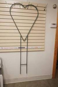 Heart Shaped Shepherds Hook. approx. 5.5 tall