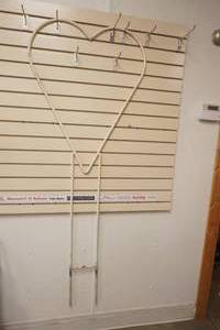 Heart Shaped Shepherds Hook. approx. 5.5 tall