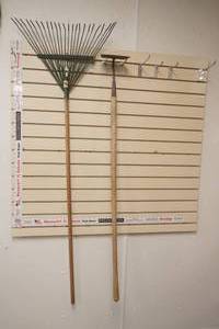 Metal Leaf Rake & Garden Hoe