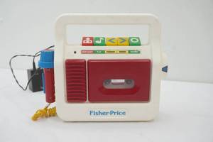 Vintage Fisher-Price Cassette Tape Recorder with Microphone. Comes with DC power adaptor