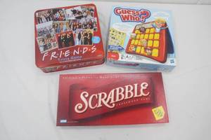 Games Friends Trivia Game, Guess Who, Scrabble