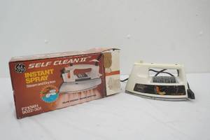 Vintage NEW GE Self-Clear Iron, Vintage Hamilton Beach Iron