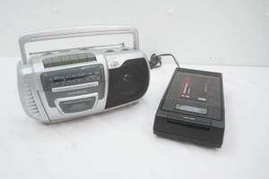 Portable Boombox & VHS Tape Rewinder