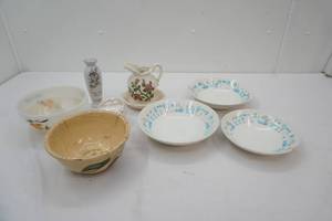 Vintage Fire-King Milk Glass Hand-Painted Bowl, Co-Op Farmers Union Pottery Bowl, Vintage China, Ceramics and more