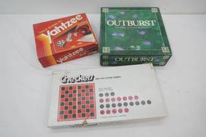 Games Outburst, Checkers and Five other games, Yahtzee