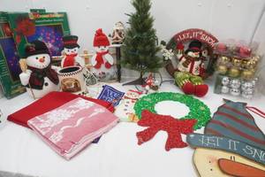 2 Boxes of Holiday & Christmas Decor. Variety. Both New and Used