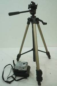 camera tripod and camera