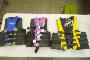 3ct Life Jackets. Adult Sized L, XL, S