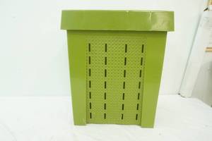 Vintage Avocado Green Laundry Hamper