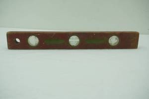 Vintage Red Wooden Level 18 long