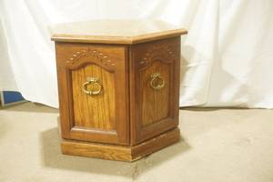 Vintage Octagon Side Table  Cabinet 22x 20H