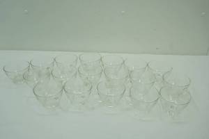 18ct Vintage Clear Glass Punch Cups
