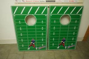 Bean Bags for Cornhole. 2 sets of 4. Football themed