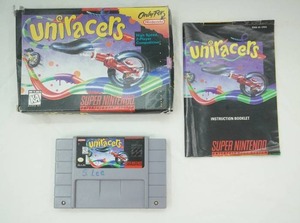 Vintage 1994 Super Nintendo Uniracers Game. Complete-in-the-box copy.