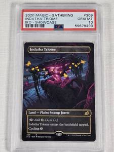 RARE! Magic: The Gathering 2020 Indatha Triome IKO Showcase Gem Mint PSA 10 Trading Card