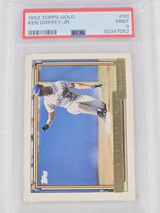 Ken Griffey Jr. 1992 Topps Gold #50 PSA Mint 9- Seattle Mariners Baseball Card