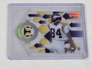 Randy Moss Rookie 1998 Playoff Momentum End Zone X-Press Die Cut #15 of 29 - Minnesota Vikings Football Card