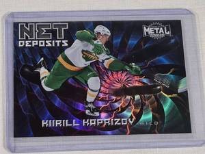 Kirill Kaprizov Rookie 2020-21 Skybox Metal Universe Net Deposits #ND1 - Minnesota Wild Hockey Card