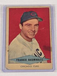 Frankie Baumholtz 1954 Red Heart #NA - Chicago Cubs Vintage Baseball Card