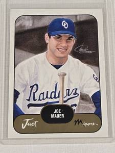 Joe Mauer Gold Rookie 2002 Just Minors Prototype - Elizabethton Twins Baseball Card